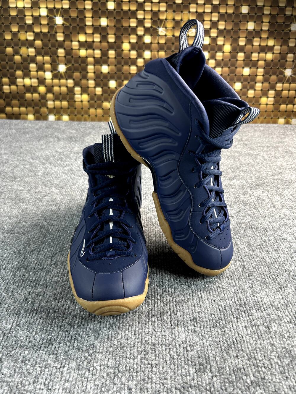Nike Air Foamposite One GS Midnight Navy Gum Sole Size 6Y 7W